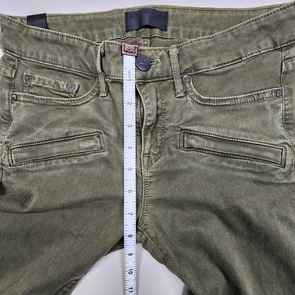 VINCE | Green Contoured Stitching Skinny Jeans, Size 27 - Picture 6 of 8